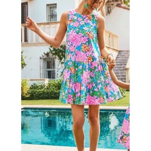 Lilly Pulitzer Trina Dress in Multi Rose to The Occasion, Sz S $170 - Picture 2 of 11